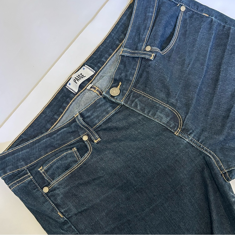 PAIGE Blue Denim Peg Straight Jeans Size 32 - Picture 5 of 7